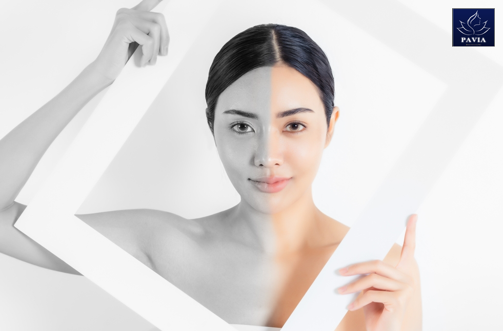 trắng sáng nhờ dịch vụ collagen lụa tơ tằm